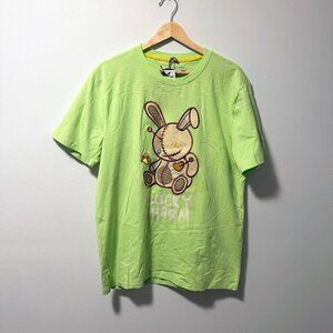 NWT BKYS Lucky Charm Pale Lime Voodoo Bunny Tee M